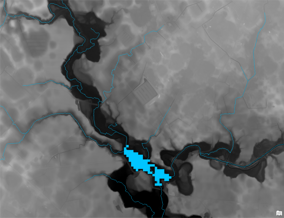 A map of a river Description automatically generated