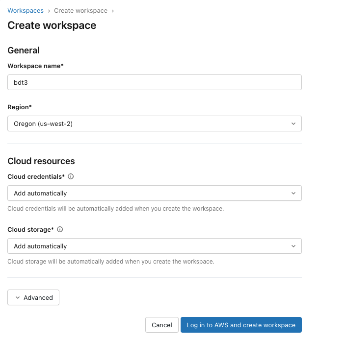 Cloud Resource Creation