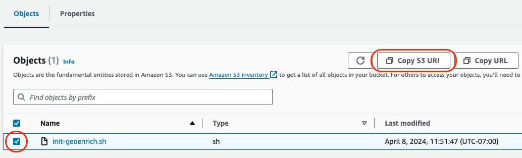 Setup for geoenrichment